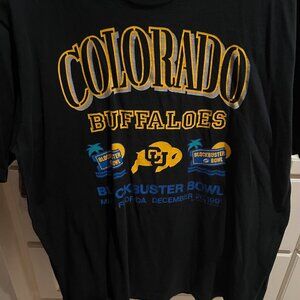 COLORADO BUFFS BLOCKBUSTER T SHIRT XL, NEW